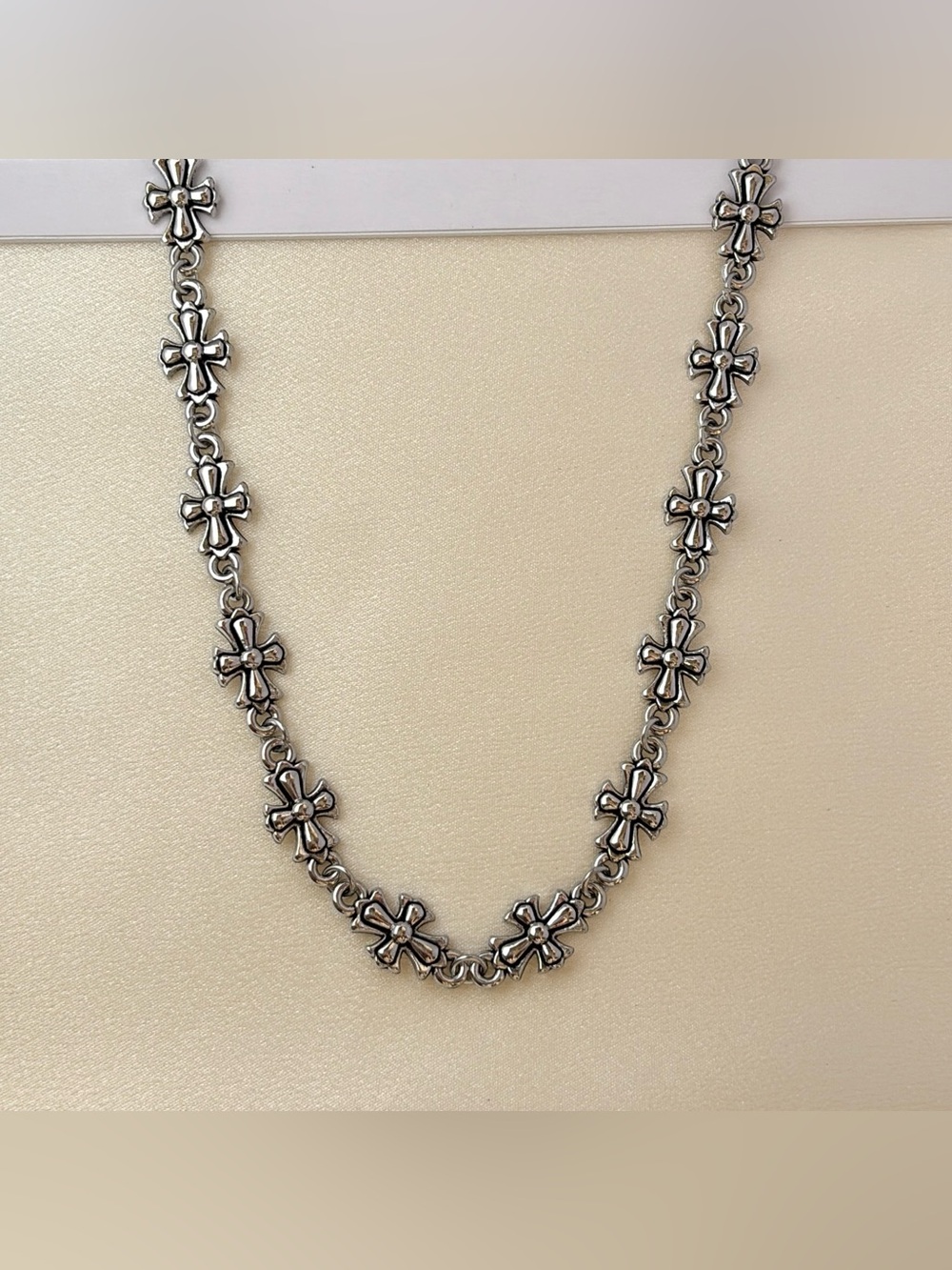 Cross Link Chain Necklace for Men Women Punk Hip Hop Streetwear Unisex Necklace
